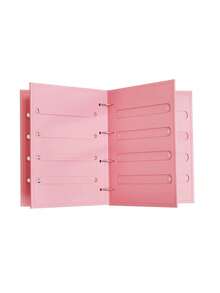 4-Page Felt Hair Accessory Storage Book, Baby Hair Clip Storage Box, Children's Jewelry Storage Book - Pink - View 6