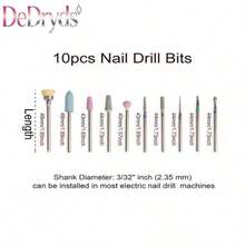 10/30pcs Diamond Nail Drill Bits Set For Electric Nail File, Professional Manicure Pedicure Cuticle Remover Cuticle Cutter Nail Art Tools Home Use Salon - Multicolor - View 2