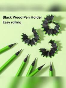 5/10/20支装三角绿杆黑木HB铅笔，经久耐用，适用于素描、绘画、学生书写练习、办公标记 - 三角桿HB鉛筆5支 - 查看 8