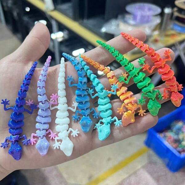 10 cái/30 cái - Thằn lằn mini nhiều màu sắc, mô phỏng động vật, đồ chơi cho mèo, khớp nối liền mạch, có thể cử động, đồ trang trí nhỏ.