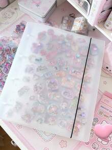 Sổ đựng sticker khổ A4, trong suốt, mờ, dạng lưới ngang 3/4. - A4 - Xem 4
