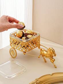 Hộp quà tặng bằng thủy tinh, thiết kế hiện đại kiểu xe ngựa, thích hợp cho tiệc tùng, đồ dùng học tập, đựng thực phẩm, kẹo, sô cô la, bánh quy, v.v. - Xem 10