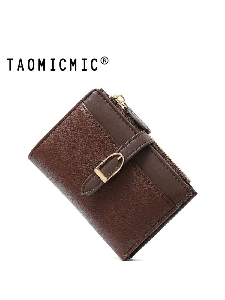 DAZY New Patchwork PU Leather Short Women Wallet High-End Bifold