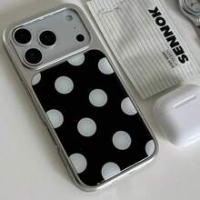 可爱波点亮面果冻防震手机壳，兼容 17 Air 11 12 13 14 15 16 Pro Max，IMD 保护套 - 大圓點 - 查看 3