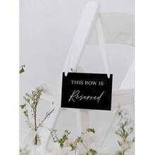 ZS1pc This Row Is Reserved Sign For Wedding Ceremony This Seat Is Reserved Sign Reserved Row Acrylic Sign For Chair Acrylic Reserved Seat SignZS - Nhiều màu - Xem 5