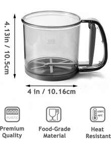 1个半自动面粉筛 - 细网烘焙工具，手持式细网面粉筛，家用烘焙工具，面粉筛杯，制作光滑面团和蛋糕糊的必备品，耐用的厨房和餐饮用品，节日烹饪必备，现代厨房用具，耐用材质 - 查看 10