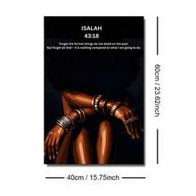 1/3pcs Set Unframed Bible Verse Scripture Canvas Poster African Woman Christian Quote Urban Wall Art Print Luxury Art Painting For Apartment,Living Room,Bedroom,Modern Home Decoration - A - View 18