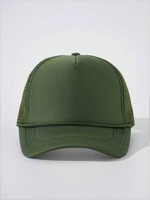 1pc Solid Color Drawstring Mesh Cap, Adjustable Outdoor Sun Protection Casual Hat Suitable For Spring/Autumn Travel Beach Vacation, Unisex Y2K Style Cap,Summer,Holiday,Festival - Baseball Cap - View 24