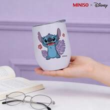 MINISO X Disney Lilo & Stitch Cute Tropical Insulated Stainless Steel Eggshell Tumbler With Lid,Double-Walled Vacuum Cup For Coffee,Wine,Drinks - Nhiều màu - Xem 2