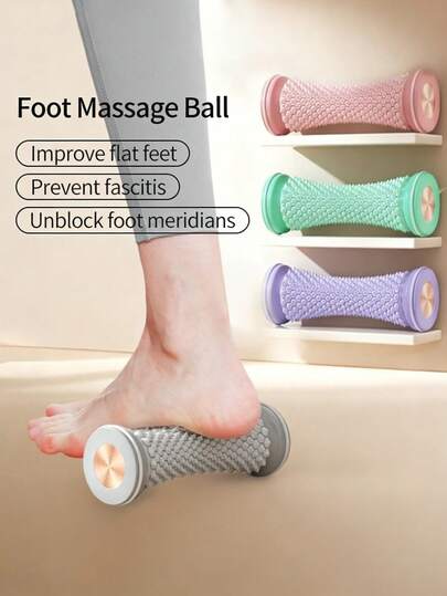 1pc Foot Sole Fascia Roller, Foot Massager, Yoga, Muscle Relaxation, Roller, Archery , Fitness Exercise Comfortable Roller For Home Foot Massage - Easy To Roll