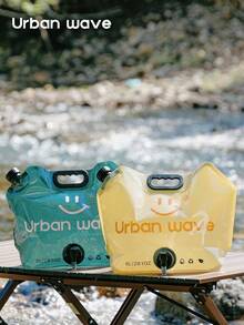 URBANWAVE URBANWAVB 1/4件装 8升大容量可折叠水袋 - 耐用手持式水袋，带高流量水龙头，户外徒步露营应急便携式节省空间水袋 - 8L/2.11加侖/281oz - 查看 3