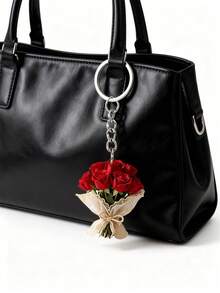 2D亚克力玫瑰花束钥匙扣，轻巧花朵钥匙圈，情人节玫瑰花束吊坠，趣味装饰品，背包配件，时尚吊坠，家居装饰，汽车装饰及吊坠，耳机吊坠，包包吊坠，配饰礼品，送给家人和朋友的完美礼物，情人节礼物，生日礼物，派对礼物，周年纪念礼物，结婚礼物 - 彩色 - 查看 6