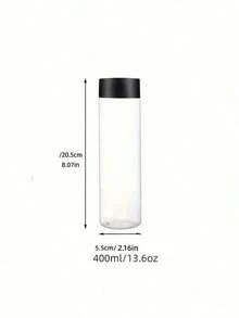 1個/3個/6個/12個 - 13.6盎司防漏透明塑料果汁瓶，理想的塑料果昔瓶，- 適用於奶昔、牛奶和自製飲料，帶防漏蓋的空塑料果汁瓶透明水瓶，適用於戶外、露營 - 彩色 - 查看 13