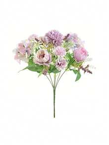 1pc/3pcs Artificial Peony, Hydrangea, Mixed Flowers, Silk Fabric, Rose Buds, Suitable For Birthday Party, Celebration, Decoration, Wedding Bouquet, Bridal Bouquet, Home Decor, Restaurant, Bedroom, Windowsill, Vase Filler, Valentine's Day Gift, New Year Decoration, Outdoor Garden, Back To School - Multicolor - View 12