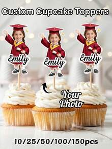 10/25/50/100/150 chiếc Đồ trang trí bánh cupcake Giáng sinh in ảnh cá nhân hóa, Đồ trang trí bánh cupcake hình mũ ông già Noel, Đồ trang trí bánh cupcake hình mũ sừng tuần lộc, Đồ trang trí Giáng sinh, Đồ trang trí bánh cupcake, Đồ trang trí bánh cupcake in ảnh Giáng sinh, Trang trí tiệc ngày lễ, Sinh nhật - Nhiều màu 4 - Xem 2