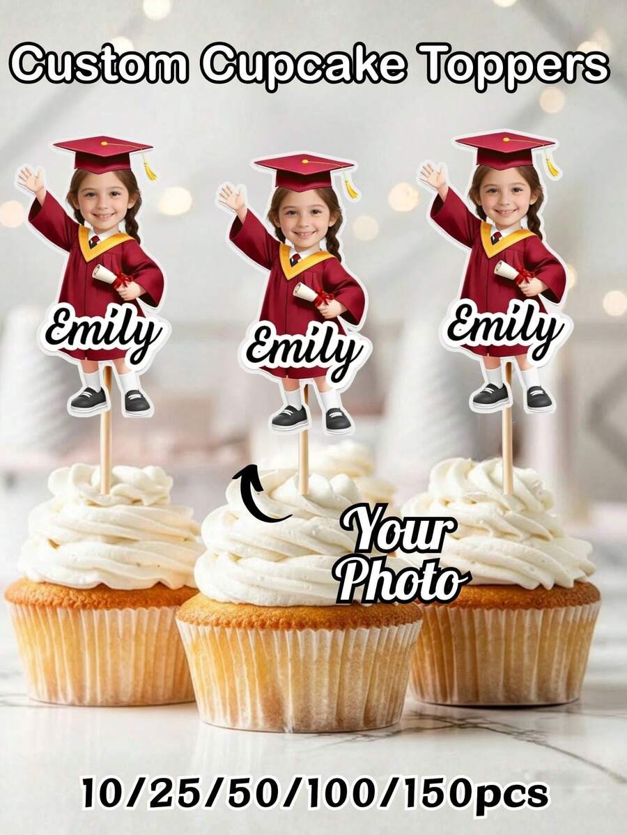 10/25/50/100/150 chiếc Đồ trang trí bánh cupcake Giáng sinh in ảnh cá nhân hóa, Đồ trang trí bánh cupcake hình mũ ông già Noel, Đồ trang trí bánh cupcake hình mũ sừng tuần lộc, Đồ trang trí Giáng sinh, Đồ trang trí bánh cupcake, Đồ trang trí bánh cupcake in ảnh Giáng sinh, Trang trí tiệc ngày lễ, Sinh nhật
