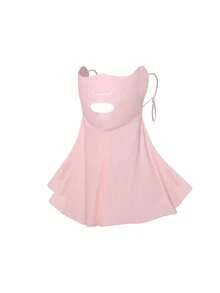 Khẩu trang chống nắng toàn mặt và cổ, chống tia UV UPF50+ bằng lụa băng, thoáng khí với thiết kế mở tiện lợi để uống và ăn, chất liệu lụa băng mát lạnh, bảo vệ mắt 3D, dây đeo tai có thể điều chỉnh, không làm trôi lớp trang điểm. - Mũi hở - Xem 4
