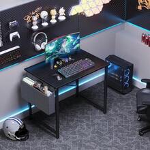Computer Desk 31 Inch Home Office Desks For Small Spaces, Gaming Writing Study Work Table With Storage Bag For Bedroom, Black - A - View 7