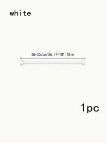 1pc Stainless Steel Telescopic Shower Curtain Rod, No Drilling Required, Curtain Rod, Closet Rod, Tension Rod, Clothes Drying Rod, Suitable For Bathroom, Living Room, Balcony, Partition, Door Curtain, Kitchen, Bathroom Accessories - Telescopic Pole - View 27