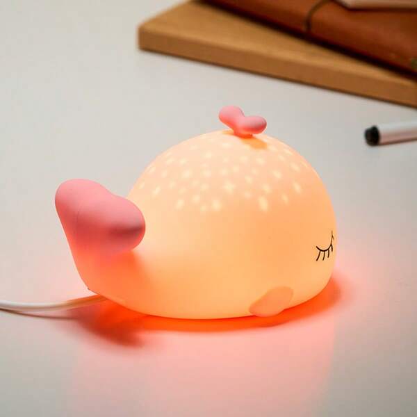 Cute Whale Night Light, Ocean Animal Shaped Sleep Lamp, Rechargeable Bedroom Bedside Atmosphere Lamp, Suitable For Squeeze Small Night Light Room Decor