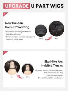 Tóc giả Tinashe 1B/2/30 kiểu U-Part không đường nối, mật độ 180%, chân tóc màu vàng mật ong, không cần cắt tỉa, keo dán hay cặn bẩn, tóc giả tự nhiên Brazil dành cho nữ. - SNATURAL/30 - Xem 11