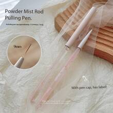 Bút kẻ viền móng nghệ thuật, cán màu hồng khói, cọ nối móng, cọ sơn gel móng tay có nắp đậy, dụng cụ làm móng nghệ thuật - Màu Hồng baby - Xem 8