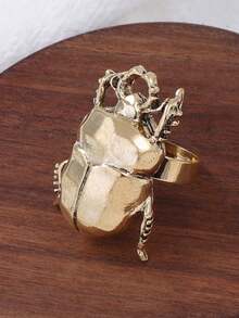 1pc Retro Unique Design Alloy Hinged Insect Ring, Versatile For Women - Insect Ring - View 4