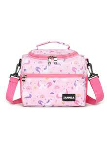 1pc Dinosaur Themed Insulated Lunch Bag, Unisex, Cute Insulated Lunch Box Set With Handle And Detachable Shoulder Strap, Reusable, Insulated Lunch Bag Set With Detachable Shoulder Strap Cooler Bag Waterproof Large Capacity Picnic Outdoor Picnic Bag Lunch Bag For Women School Supplies Camping Essentials - Multicolor - View 30