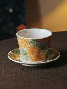 Bộ tách và đĩa cà phê kiểu Ý cổ điển mới, cốc sứ có tay cầm dùng hàng ngày, cốc nước văn phòng, tách trà chiều thanh lịch, tách trà hoa, tách và đĩa cao cấp chịu nhiệt với họa tiết hoa mưa, thích hợp cho các buổi họp mặt gia đình, trà chiều với bạn bè, quà tặng, quà tặng Ngày của Mẹ, quà sinh nhật. - Nhiều màu - Xem 12