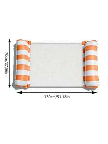 Inflatable Water Hammock Lounger - Durable PVC Material, Foldable Striped Inflatable Pool Float, Suitable For Pool Party And Summer Gift - Multicolor - View 9