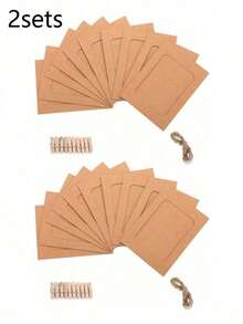 21pcs/Set Paper Picture Frames, Cardboard Photo Frames DIY Clip Photo Holders Hanging Photo Display Banner, Paper Photo Banner, Hanging Photo Wall For Wedding, Anniversary, Birthday, Holiday Parties, Home Decor, Desktop DIY Decoration, Home, Classroom, Office, Wedding, And Wall Decor (With Clips And T) Room Decor - 10pcs/set - View 11