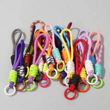 3pcs/5pcs/10pcs Colorful Handmade Woven Rope Keychain, Backpack Pendant, Anti-Lost Key Chain, Phone Accessory, Polyester Short Rope Pendant, Phone Case Keychain (Random Color) - Multicolor - View 2