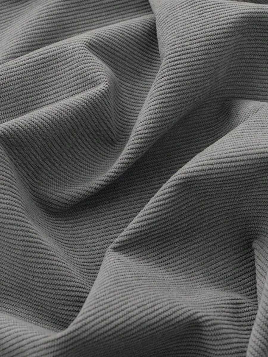 1pc Soft Corduroy Fabric, Suitable For Pillowcase, Sofa Cover, Bag, Clothing DIY - Grey - View 1