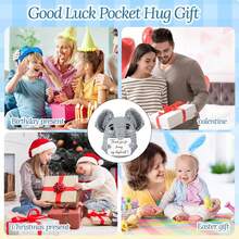 1件精美钩织小象 - 鼓舞人心的动物礼物，手工钩织玩偶，激励人心的礼物，适合送给女性、男性、朋友和同事 - 彩色 - 查看 4