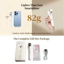 Heated & Cooled Eye Massager, Constant Temperature Heating, Quick Freezing, Eye Massage Device, Eye Care Instrument, Promotes Blood Circulation, Enhances Absorption Of High-End Skincare Products. Gift For Women - White - View 11