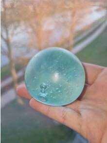 1个耐用可塑慢回弹蓝色椰子油挤压球，6厘米圆形，麦芽纹理，不易变形，减压玩具，适合居家休闲/办公室休息/送礼，价格实惠的减压必备品，父亲节/家庭聚会派对玩具，情人节，婚礼，玩具，配饰，慢回弹，生日，房间装饰（这是一款小玩具，尺寸仅6/4厘米。如果您不喜欢小物件，请勿购买） - 捏捏樂 - 查看 9