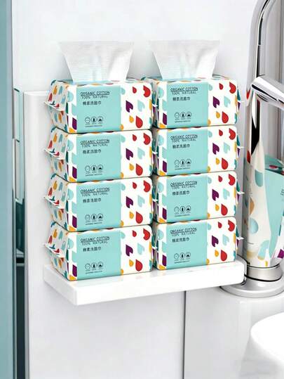 520张/包，半层加厚面巾纸，柔软亲肤，适用于家居清洁、卸妆、桌面、厨房等，方便旅行携带，是馈赠佳品。