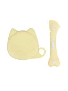 Juego de tapa de lata y cuchara de silicona para mascotas 3 en 1, tapa de lata con orejas de gato y cuchara de alimentación, sellador de lata con orejas de gato y abridor de latas con cuchara, tapa de almacenamiento de alimentos universal para gatos y perros (1 tapa + 1 cuchara) - Tapa y cuchara de sellado - Ver 15