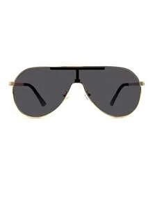 1副新款飞行员镜框全金属时尚眼镜，个性化精致复古飞行员眼镜，多功能防护眼镜 - 黑色 - 查看 5