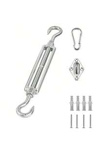 5-Inch Outdoor Shade Sail Hardware Kit, 304 Stainless Steel Tensioner And Bracket, Suitable For Triangle/Rectangle Shade Sails, Outdoor Patio Gazebo Garden, Heavy Duty Canopy Connector Set - Multicolor - View 7