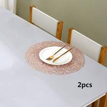 Set de 1/2/4 piezas de individuales de PVC con diseño de cuerda, aptos para cocina, mesa de comedor, interior/exterior, lavables, resistentes al calor, fáciles de limpiar, aplicables para bodas, campamentos, fiestas y días festivos - Multicolor - Ver 22