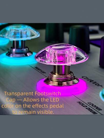 כיסוי מתג דוושת אפקט גיטרה בצורת פטרייה - כיסוי מתג רגל בגוון חם מתאים לדוושות בס חשמלי, ריוורב, דיליי, אוברדרייב ודיסטורשן