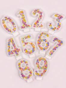 馬卡龍波點數字蠟燭 0-9 生日派對週年慶蛋糕裝飾蠟燭 - 查看 7