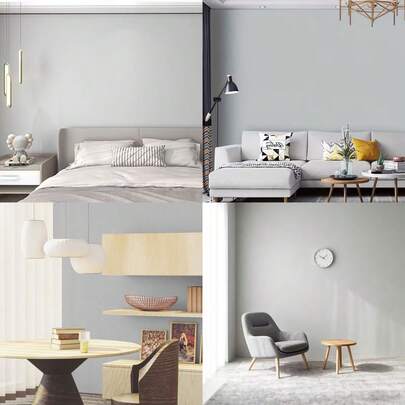 1 Cuộn Giấy Dán Tường PVC Màu Xám Mờ, Có Thể Tháo Rời, Thích Hợp Cho Ký Túc Xá, Phòng Ăn, Phòng Ngủ, Trang Trí Nhà Cửa, Mặt Ngăn Kéo, Tủ, Mặt Bàn, Làm Mới Đồ Nội Thất, Dễ Lắp Đặt, 15.7in X 39.3in/118.1in/196.8in