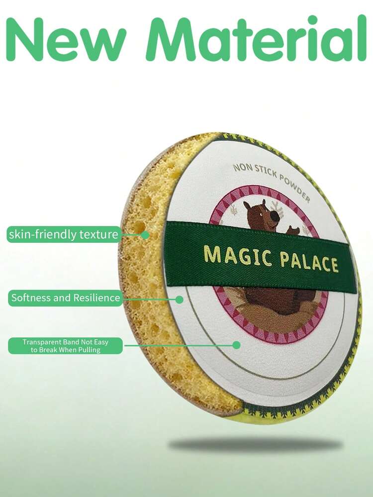 Magic Palace 2/4/8 Pack Reusable Powder Puff - Soft Plush Loose Powder Sponge, Wet & Dry Dual-Use Makeup Sponge For Face & Body, Cosmetic Setting Tool - Multicolor - View 8