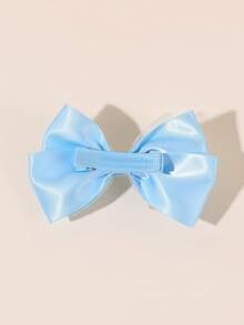 2pcs Blue Satin Mesh Pearl Bow Silk Hair Clip For Girls, Elegant & Cute Barrette Hairpin For Teen Girls, Suitable For Daily Wear, Holidays, Beach Photos, Back To School, Head Accessories, Girls Hair Accessories , Claw Clips(Random Pearl Placement) - Multicolor - View 5
