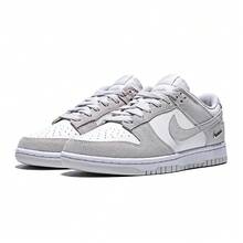 Nike Dunk 舒適柔軟 低筒 板鞋 女款 米灰色 - 灰白色 - 查看 4