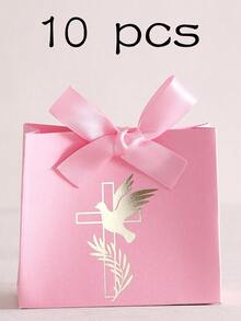 10 hộp trang trí hình thánh giá, với họa tiết thánh giá vàng và hoa văn, được buộc bằng ruy băng và gói theo chủ đề tôn giáo, thích hợp cho Lễ Phục Sinh, Đám cưới, Ngày của Mẹ, Lễ Rước Lễ lần đầu, Lễ Rửa Tội và làm quà tặng đám cưới. - nhiều màu - Xem 18