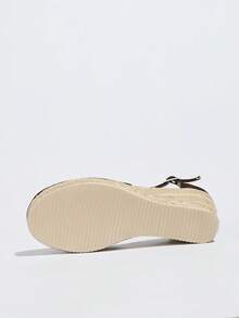 2023 Spring/Summer New Fashion Thick Bottom Woven Wedge Sandals For Women - Brown - View 6