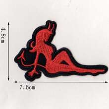 2pcs Multicolor Devil Woman Sewing/Iron-On Embroidered Patch - Ironing Style - View 2